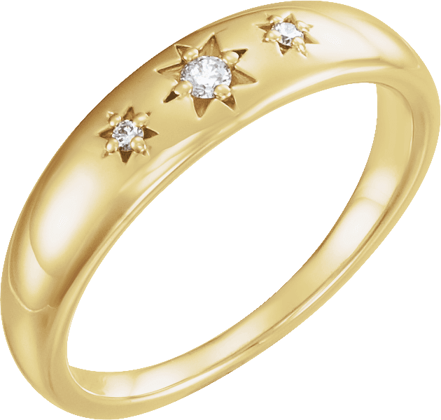 diamond starburst ring