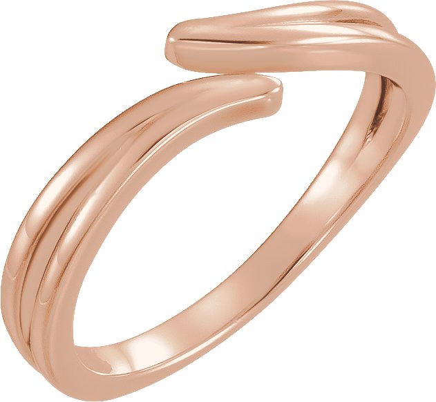 14K Rose Bypass Ring