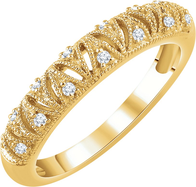 14K Yellow .08 CTW Diamond Anniversary Band Ref 12589408