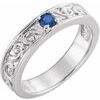 14K White Blue Sapphire Stackable Family Ring Ref 16232536