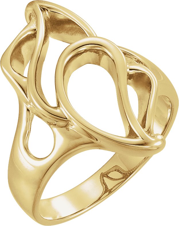 14K Yellow Freeform Ring