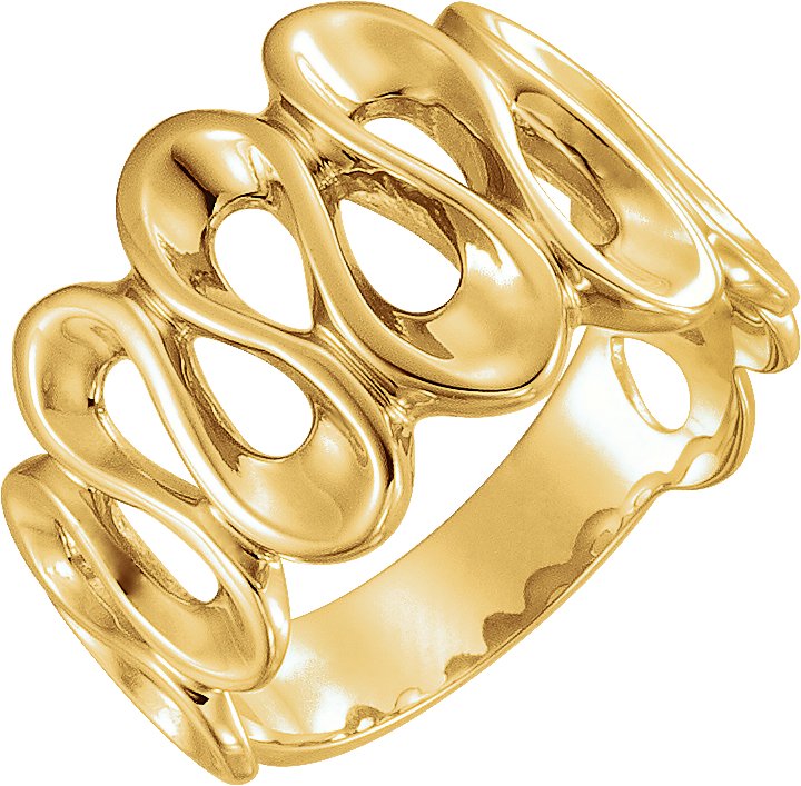 10K Yellow Freeform Ring