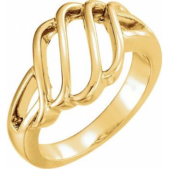 14KY 9.5 x 13mm Metal Fashion Ring No. 1 Base Ref 938814