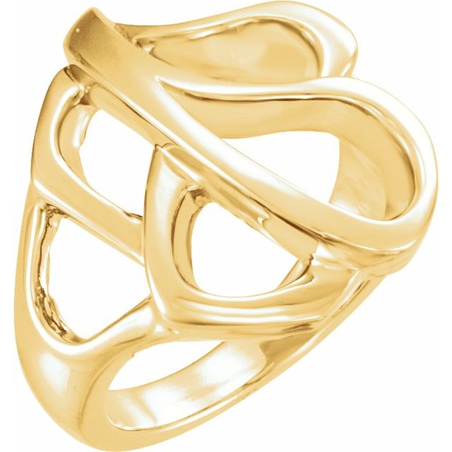 14K Yellow Metal Fashion Ring