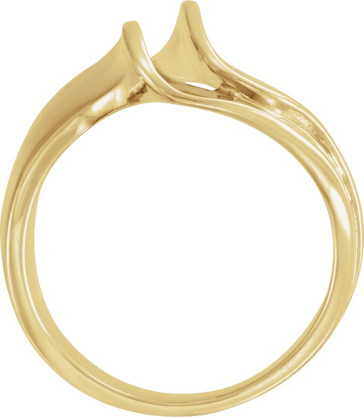 14K Yellow 18 mm Freeform Remount Ring