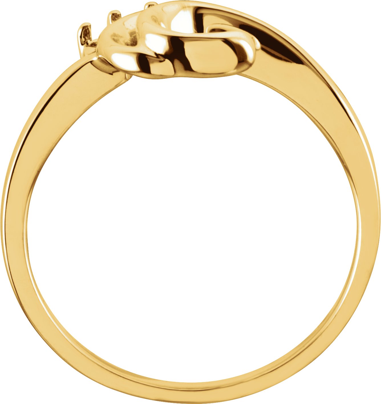 Alternative view of 1/8 CTW Natural Diamond Ring Enhancer – 14K Yellow Gold