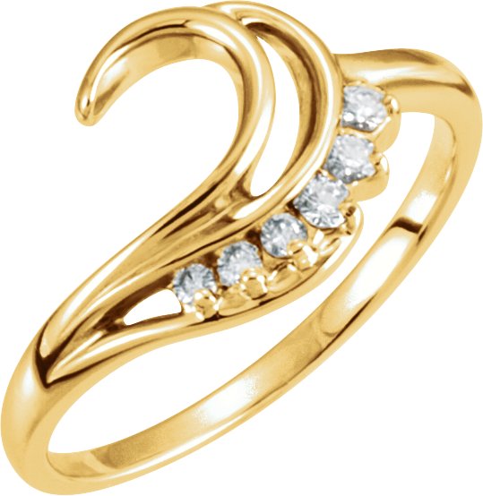 1/8 CTW Natural Diamond Ring Enhancer – 14K Yellow Gold
