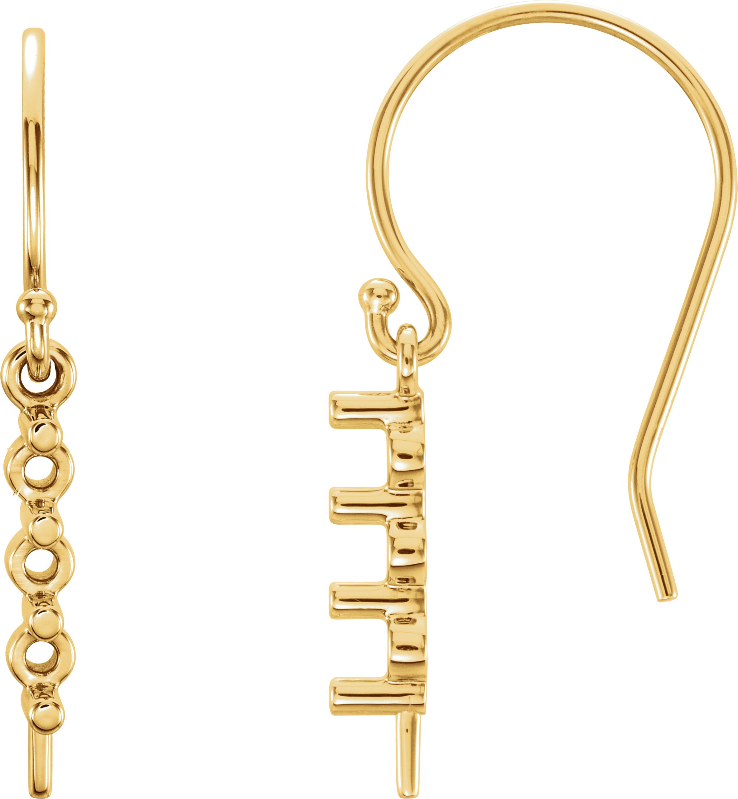 Accented Pearl Bar Earrings