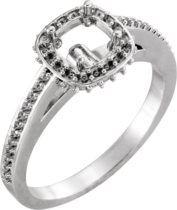 Hidden Halo-Style Engagement Ring