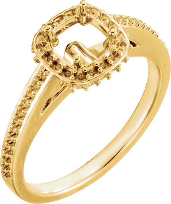 Hidden Halo-Style Engagement Ring