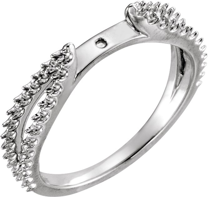 Accented Double-Row Engagement Ring or Shank