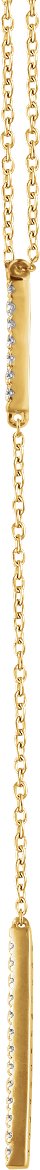 14K Yellow 1/5 CTW Diamond Bar Y 16-18 Necklace