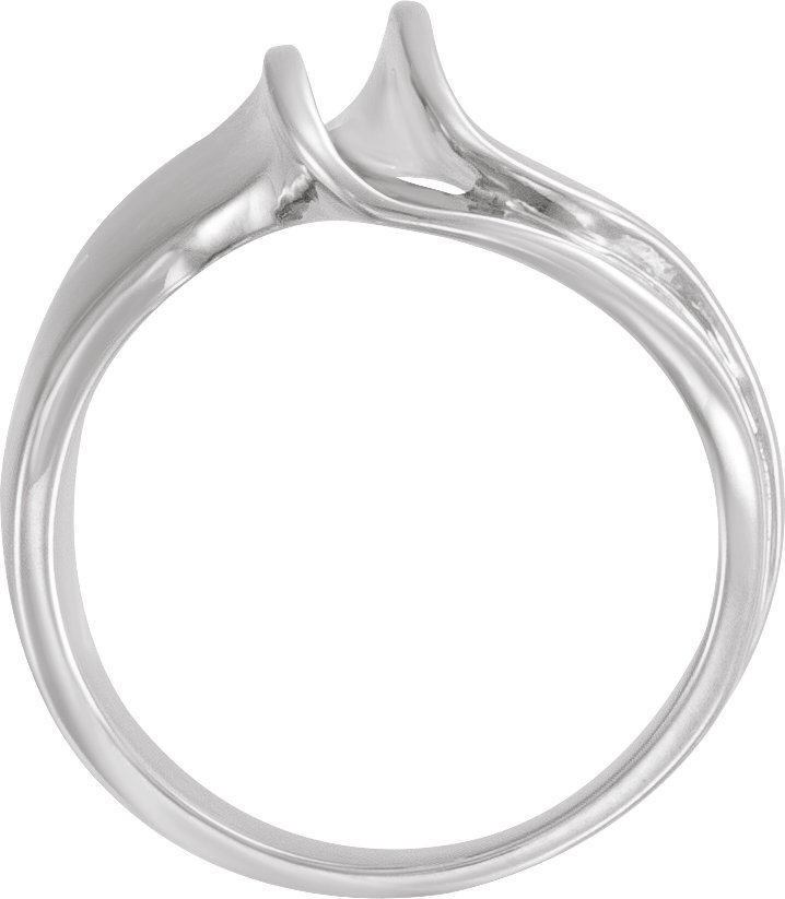 14K White 18 mm Freeform Remount Ring