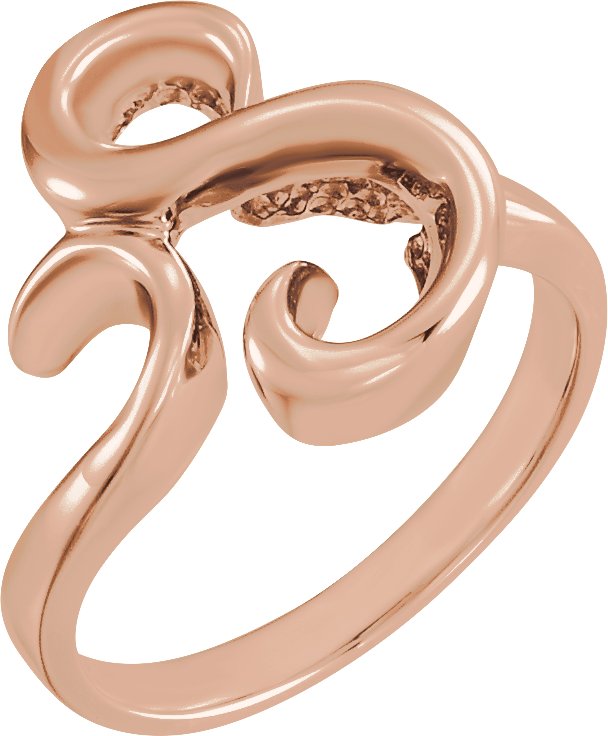 14K Rose Freeform Ring