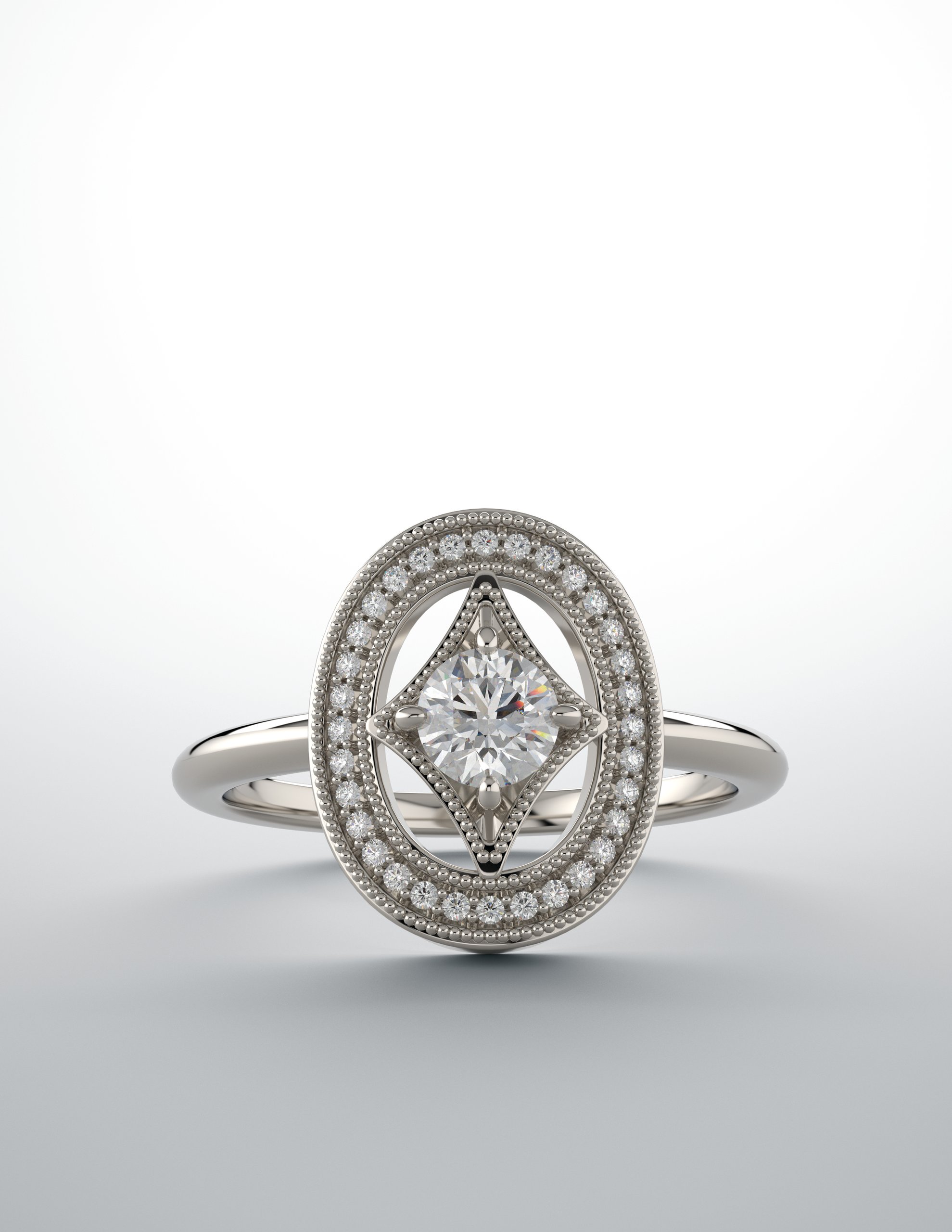 Diamond Fashion | Halo-Style Ring