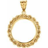 20x1.7 mm Tab Back Rope Coin Frame Pendant