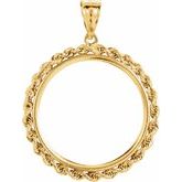 27x2 mm Tab Back Rope Coin Frame Pendant