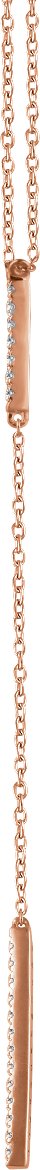 14K Rose 1/5 CTW Diamond Bar Y 16-18 Necklace