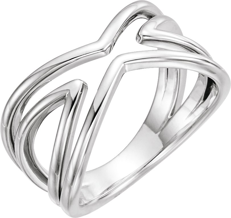Sterling Silver Criss-Cross Ring