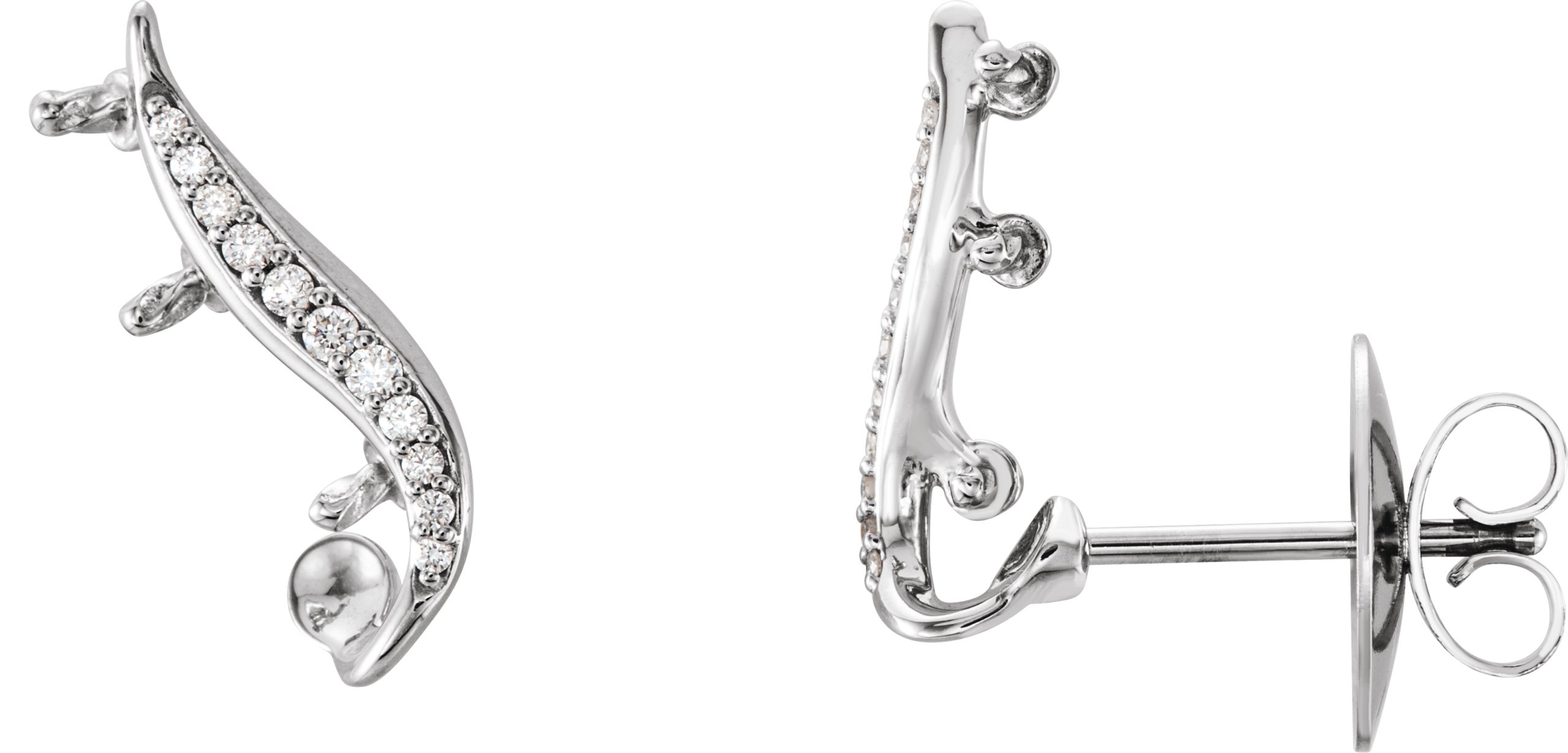 Accented Pearl Ear Climbers