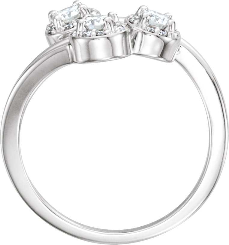 3/8 CTW Natural Diamond Three-Stone Ring view 2
