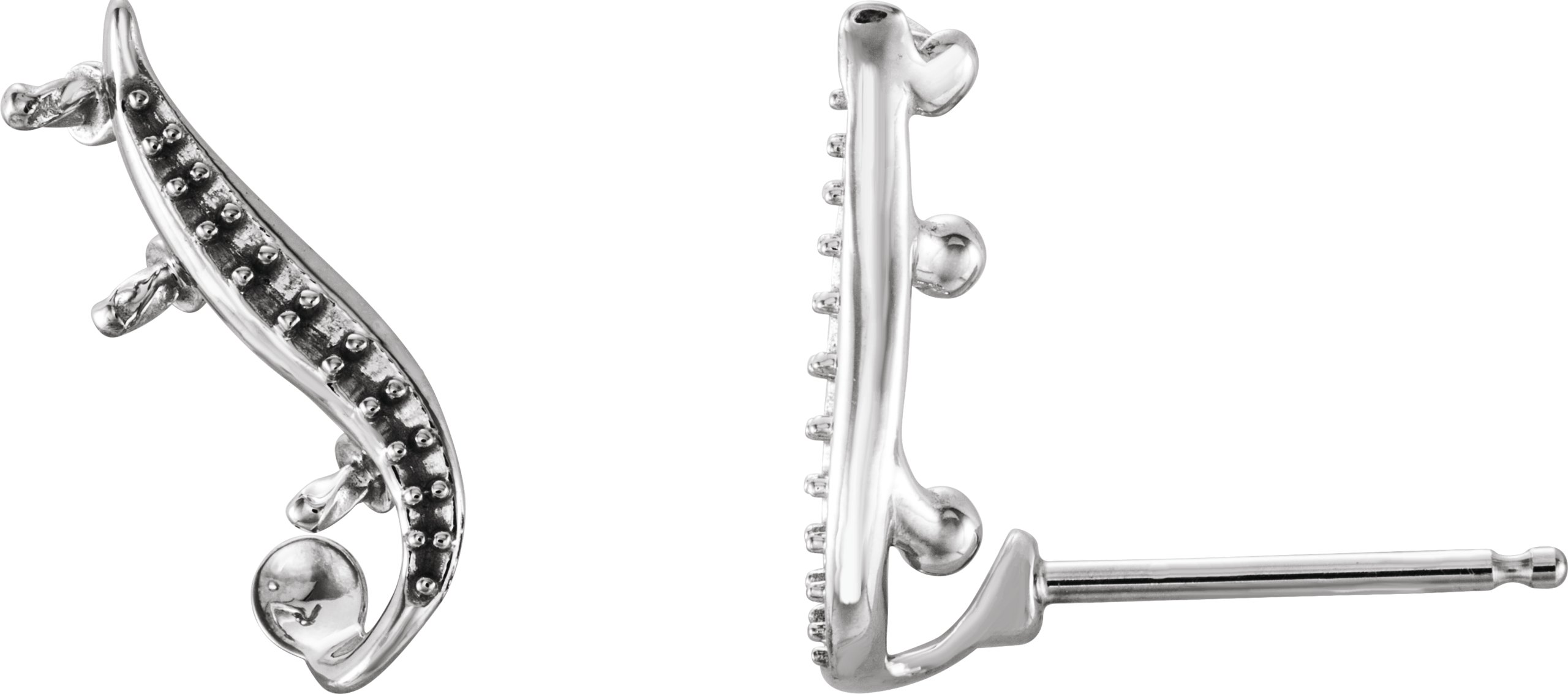 Accented Pearl Ear Climbers