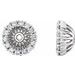14K White 1/6 CTW Diamond Earring Jackets with 4.1 mm ID