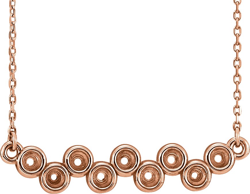 Bezel-Set Bar Necklace or Center