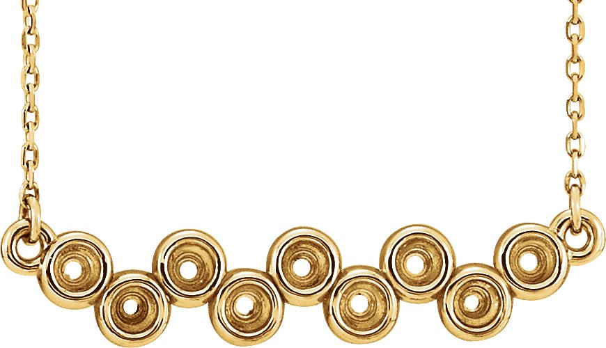 Bezel-Set Bar Necklace or Center