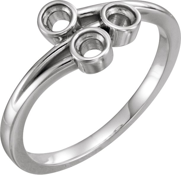 Three-Stone Bezel-Set Ring