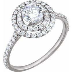 Halo-Styled Engagement Ring alebo Band Mounting