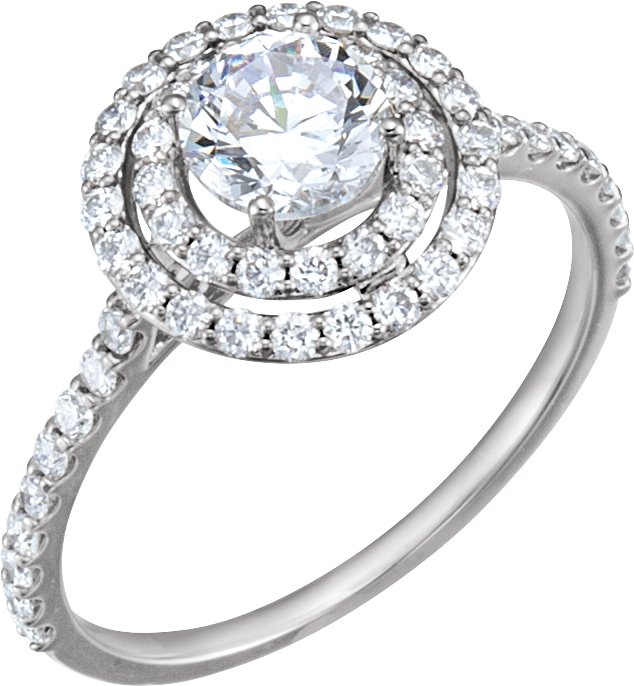 Halo-Styled Engagement Ring alebo Band Mounting