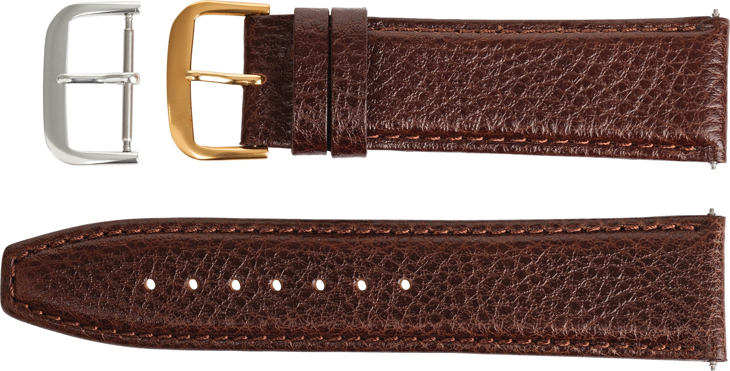 Leather Textured Calf Semi-Padded Watch Band