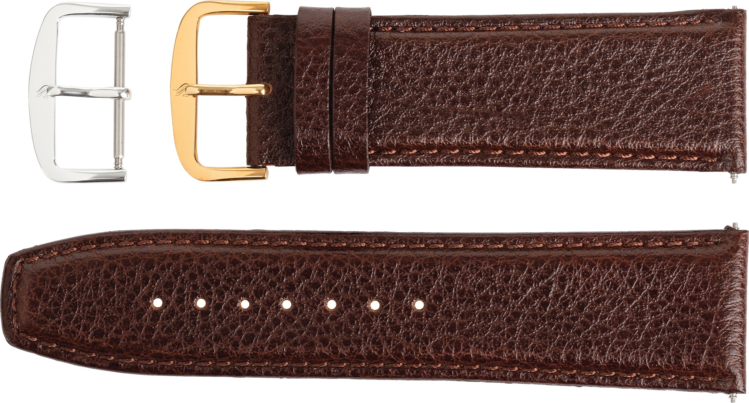 Leather Textured Calf Semi-Padded Watch Band