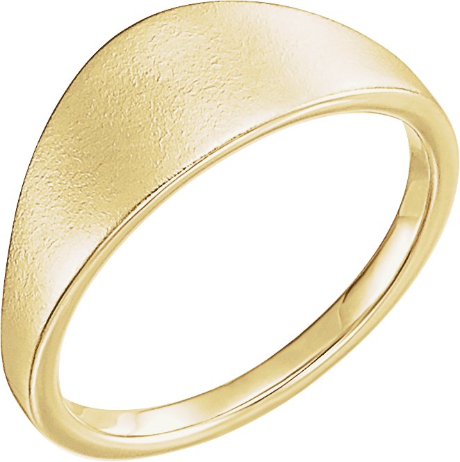 14K Yellow Geometric Signet Ring