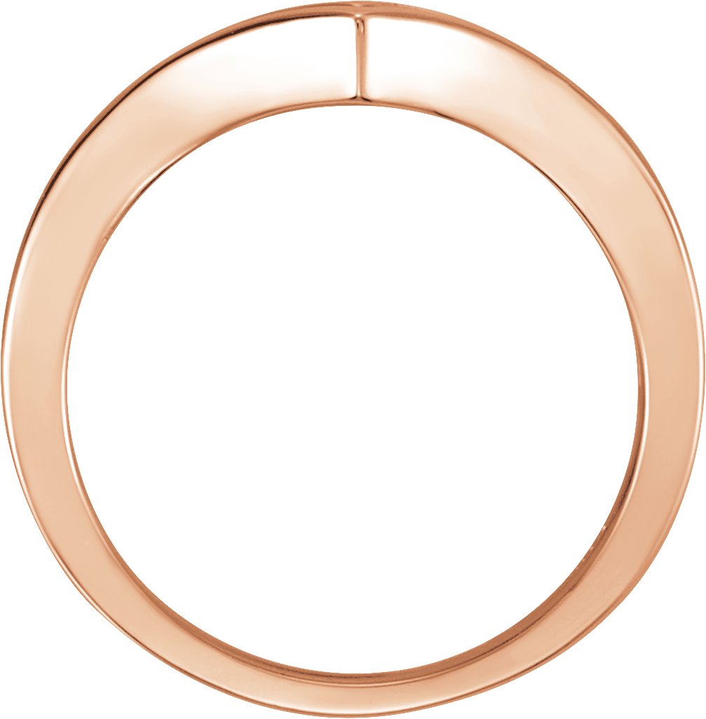 10K Rose V-Shape Band Mounting