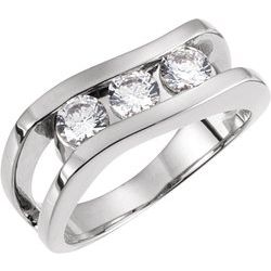 3-Stone Channel-Set Ring