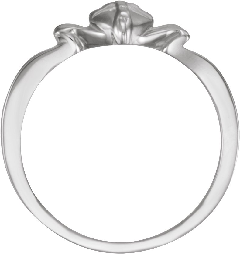 14K White Wrapped Heart Chastity Ring