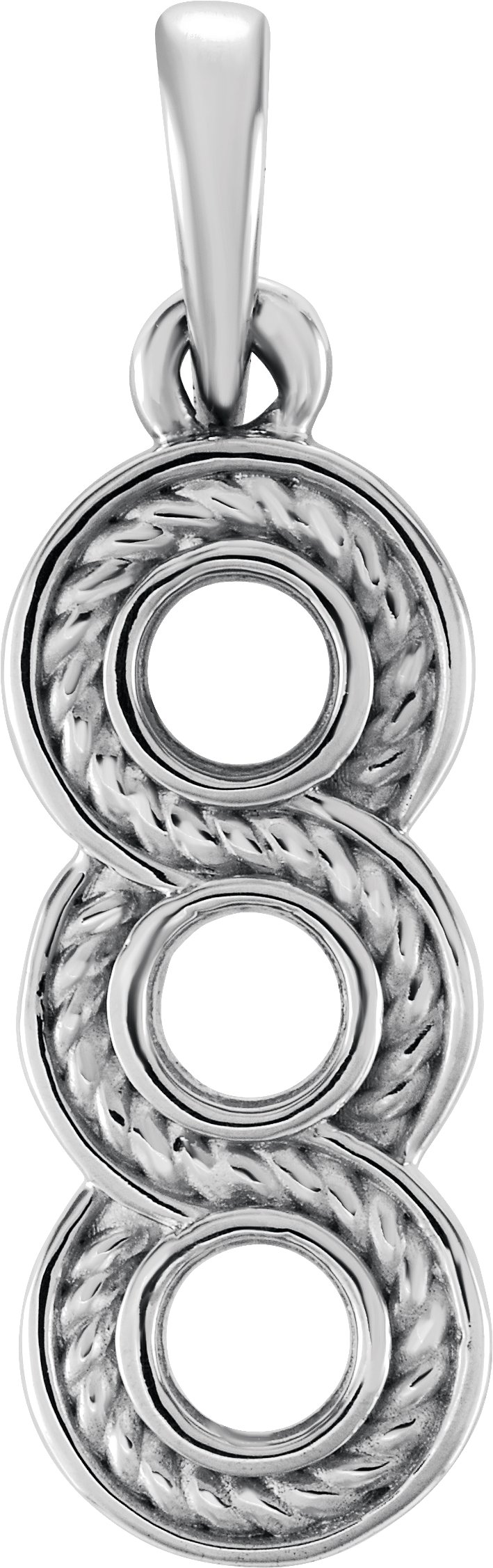 Three-Stone Rope Pendant