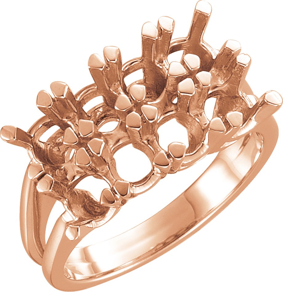 Double Row Anniversary Band - 10K Rose