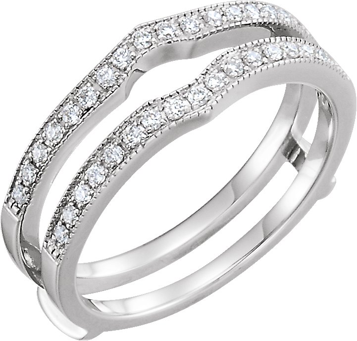 14K White .25 CTW Diamond Ring Guard Ref 183287