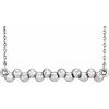 Sterling Silver Beaded Bar 16 18 inch Necklace Ref. 12636346