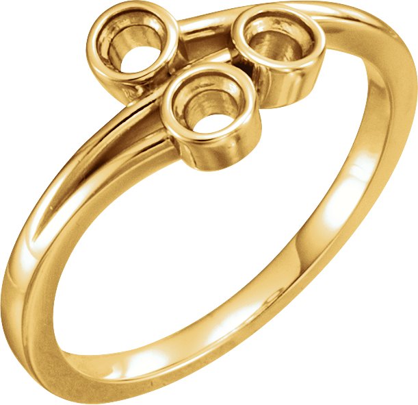 Three-Stone Bezel-Set Ring