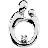 Accented Mother and Child® Slide Pendant