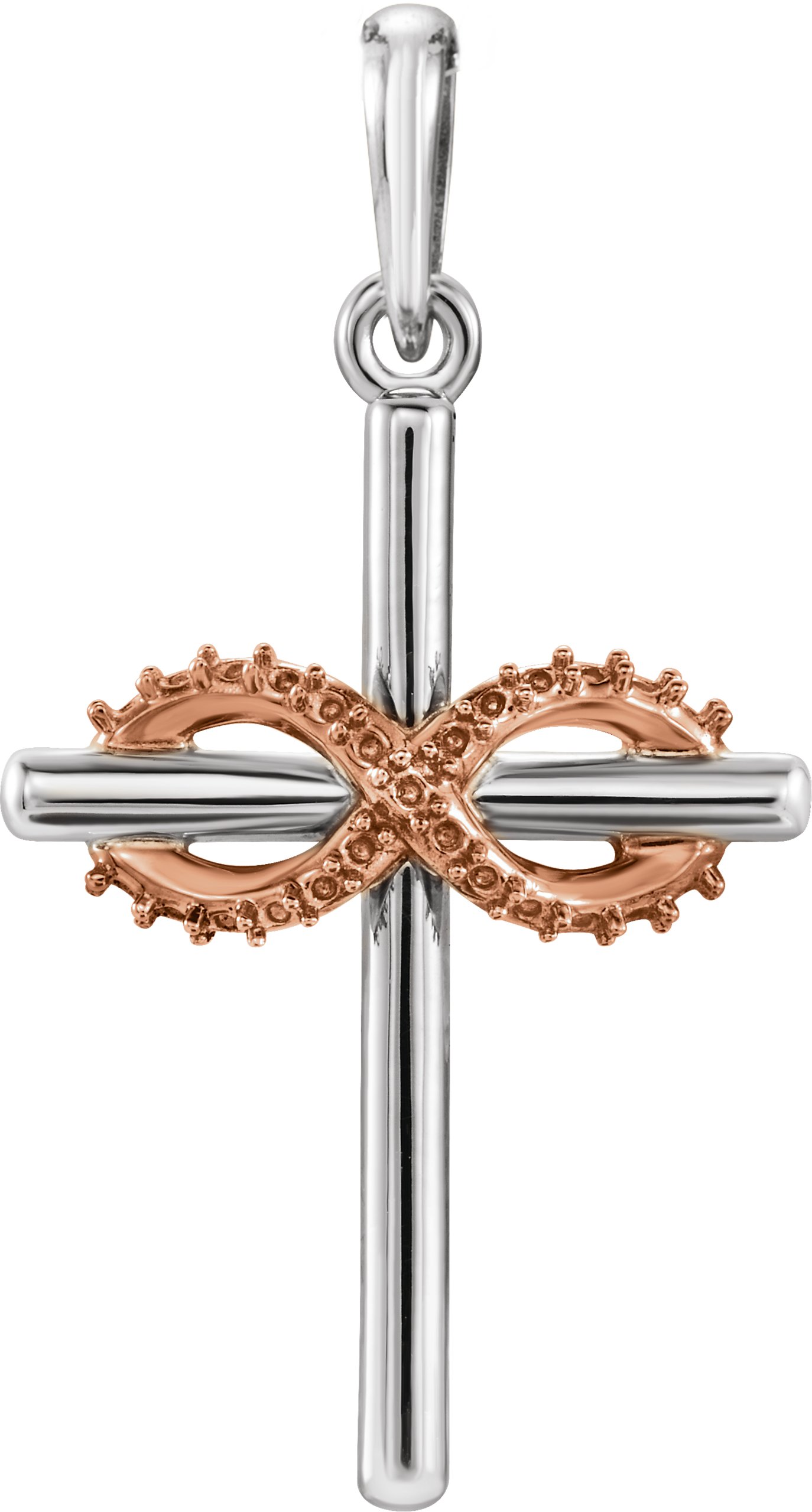 Infinity-Inspired Cross Pendant