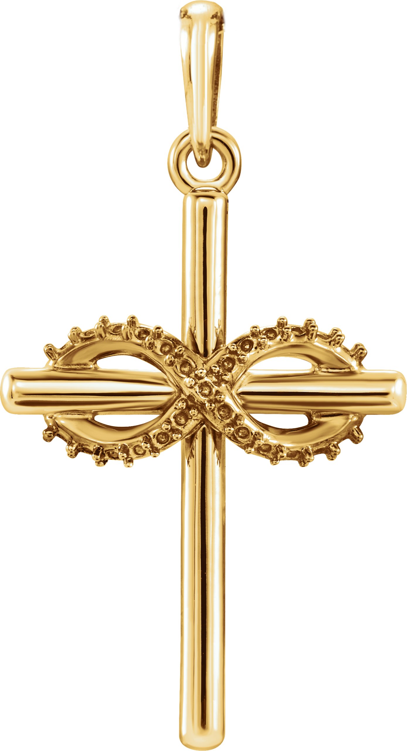 Infinity-Inspired Cross Pendant