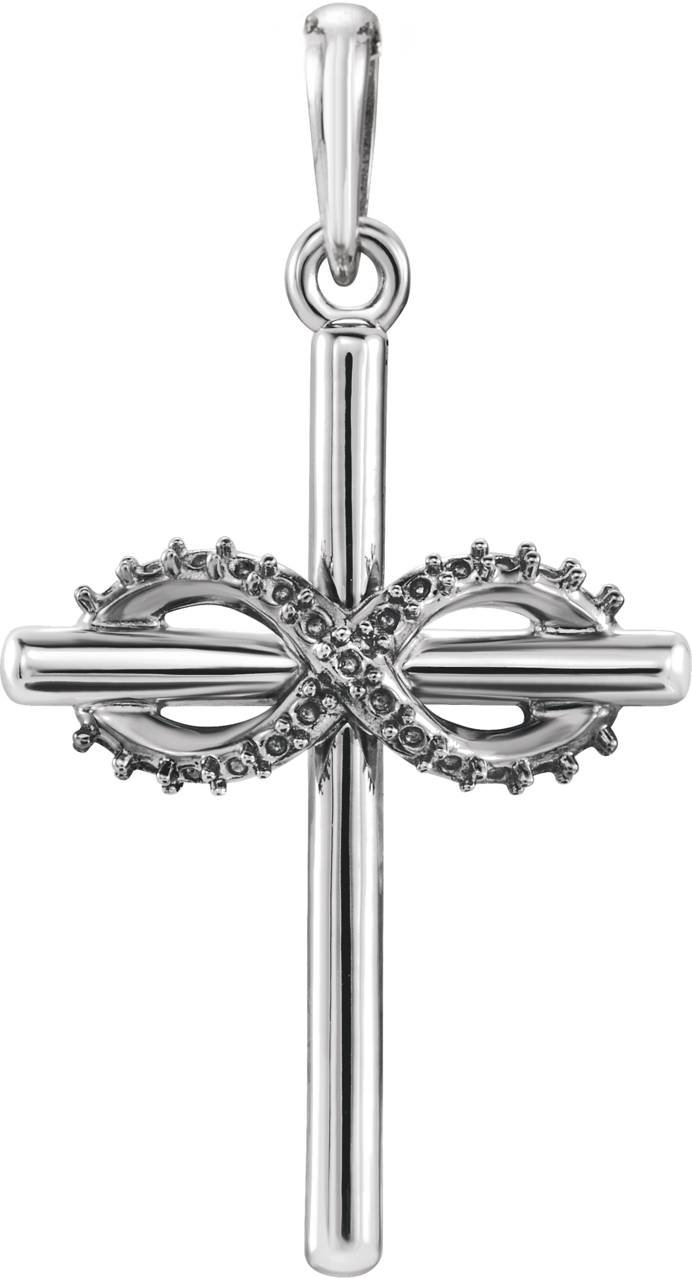 Infinity-Inspired Cross Pendant
