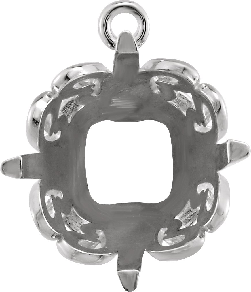 Cushion 4-Prong Butterfly Scroll Dangle