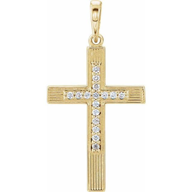 14k White Gold .07 CTW Diamond Cross Slide Pendant 14k White Gold .07 CTW Diamond Cross Slide Pendant