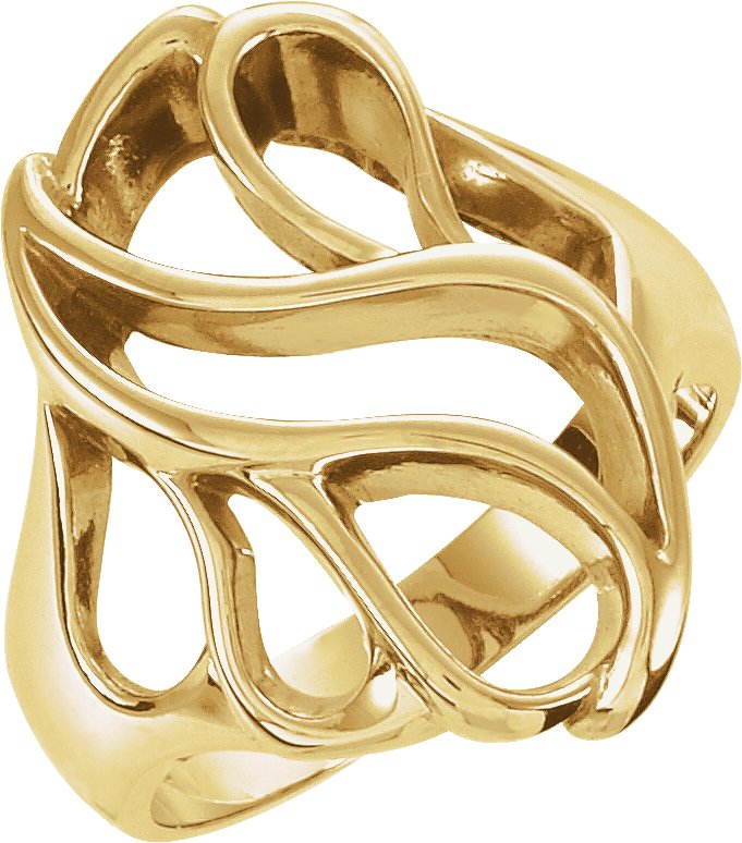 14K Yellow Freeform Ring